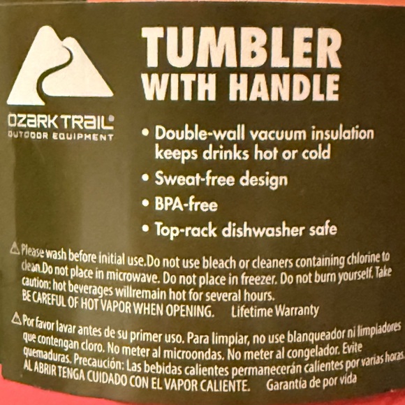 40 ounce Insulated Stainless Steel Tumbler with Handle, Gradient Pink to Purple - Picture 6 of 6